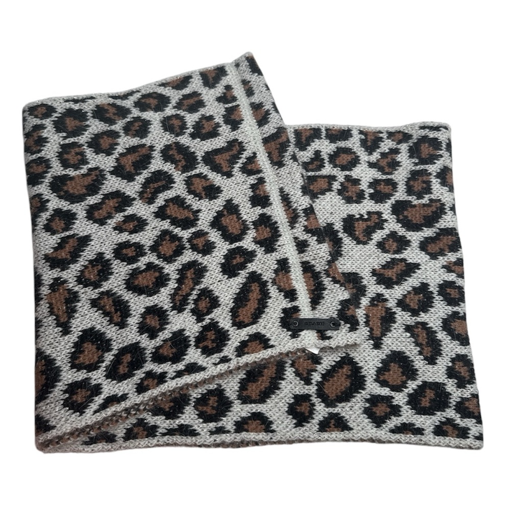 Coach Ocelot Infinity Scarf NWT Chalk Multicolored Brown Black
